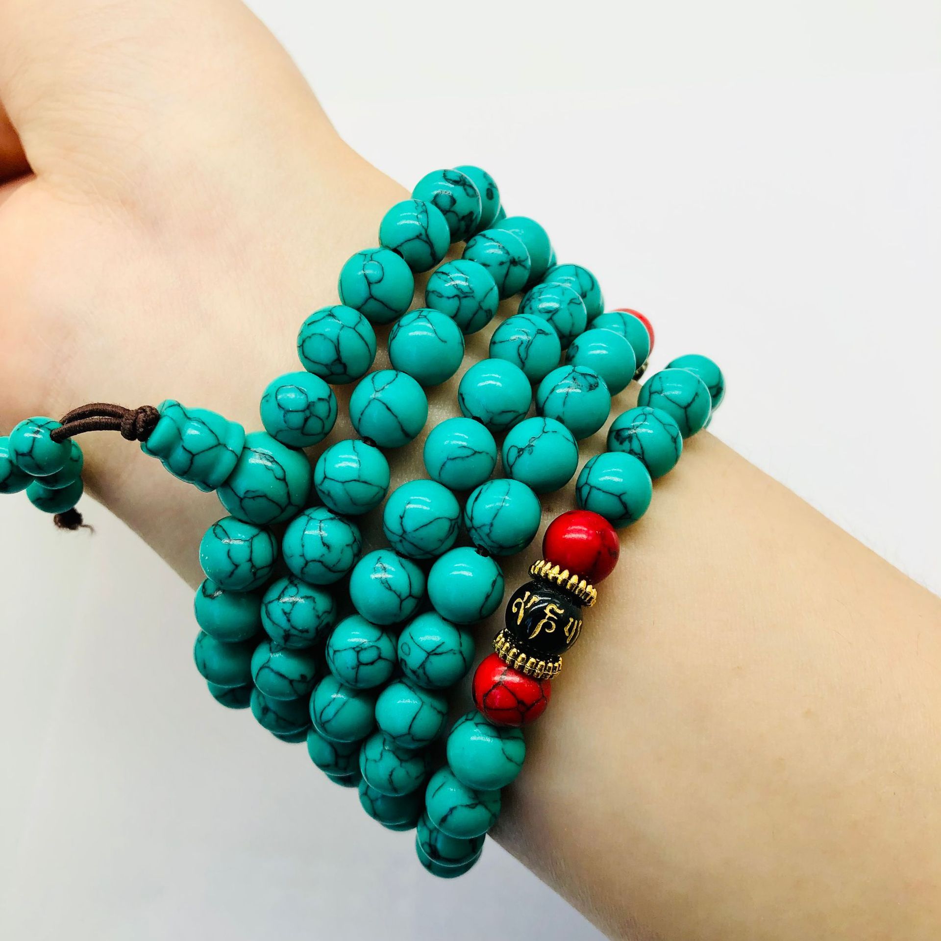 Ethnic Fashion Way - Turquoise long bracelet, natural optimized turquoise
