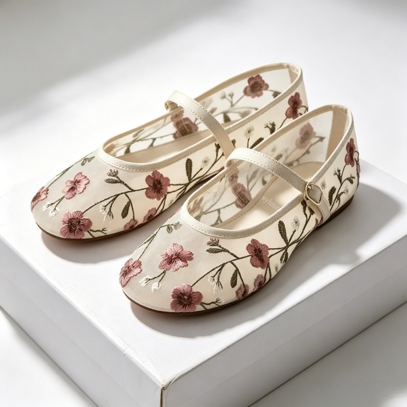 Mesh Embroidered Leisure Balle - Women'S Ethnic Fashion Brands 评论和价格