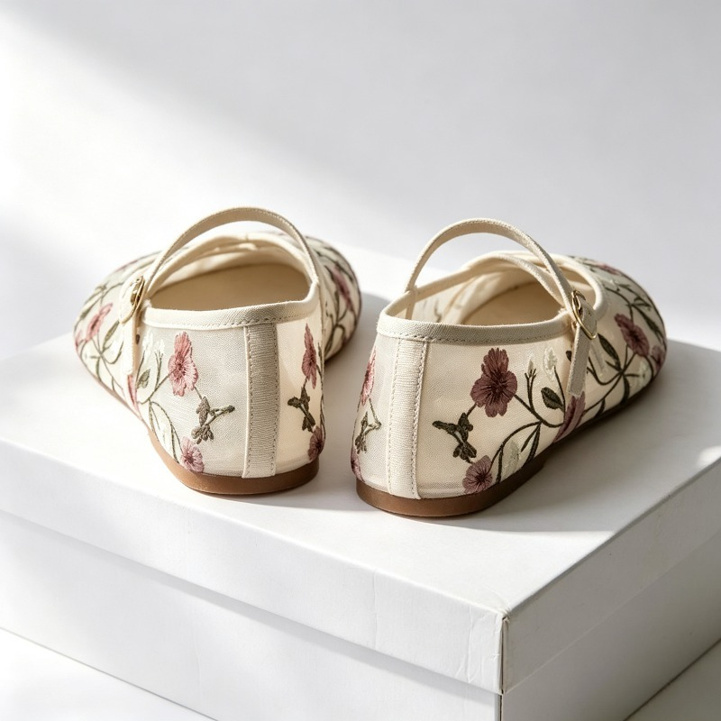 Mesh Embroidered Leisure Balle - Women'S Ethnic Fashion Brands 评论和价格