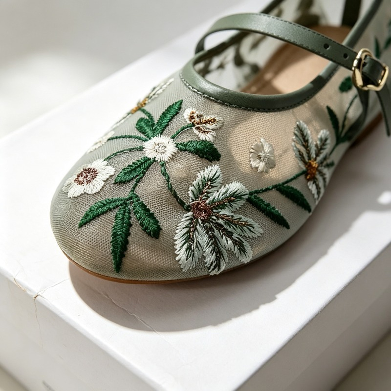 Mesh Embroidered Leisure Balle - Women'S Ethnic Fashion Brands 评论和价格