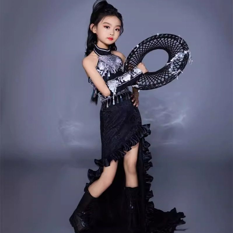 Children's Suit Trailing Skirt - Ethnic Dress Fashion Show 评论和价格