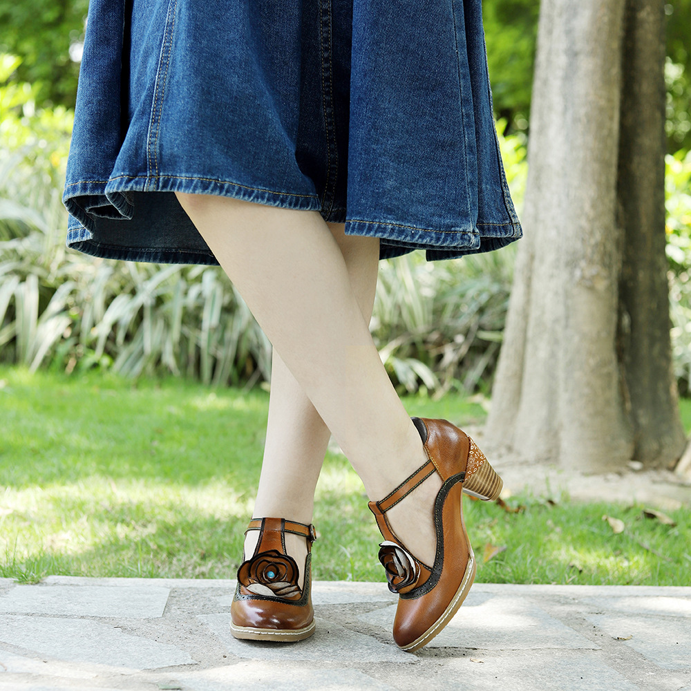 5cm Sheepskin Leather Ethnic S - Women'S Ethnic Fashion Brands 评论和价格