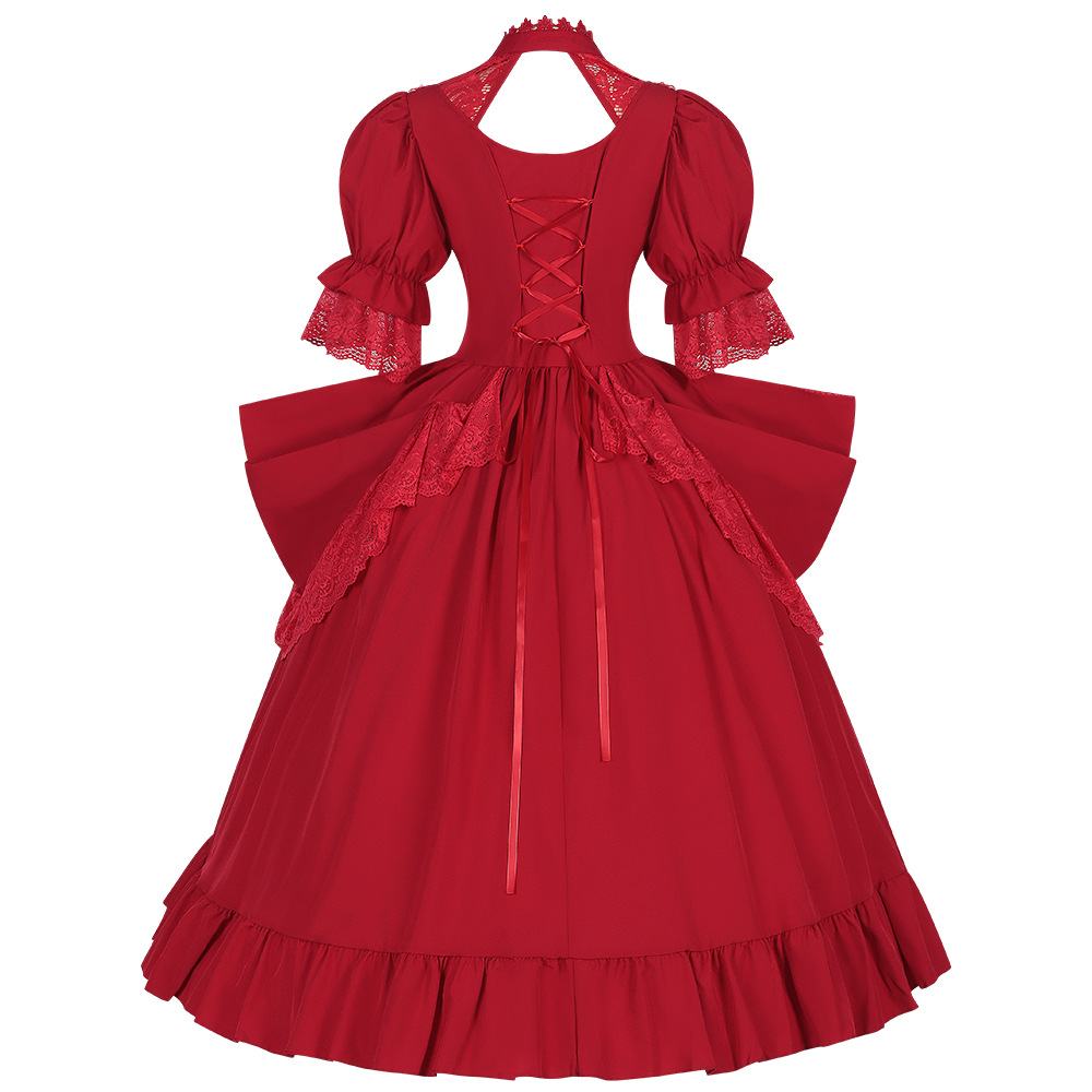 Elegant European Style Retro D - Ethnic Dress Fashion Show 评论和价格