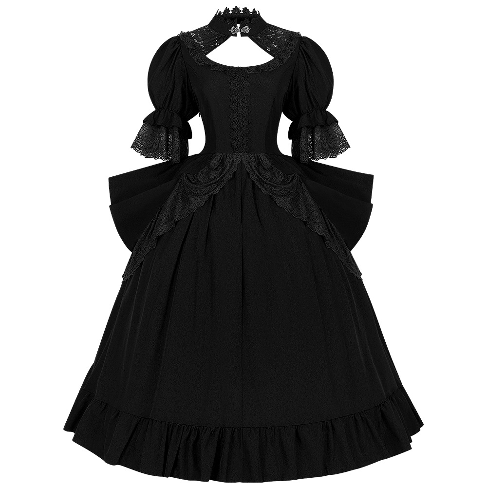 Elegant European Style Retro D - Ethnic Dress Fashion Show 评论和价格