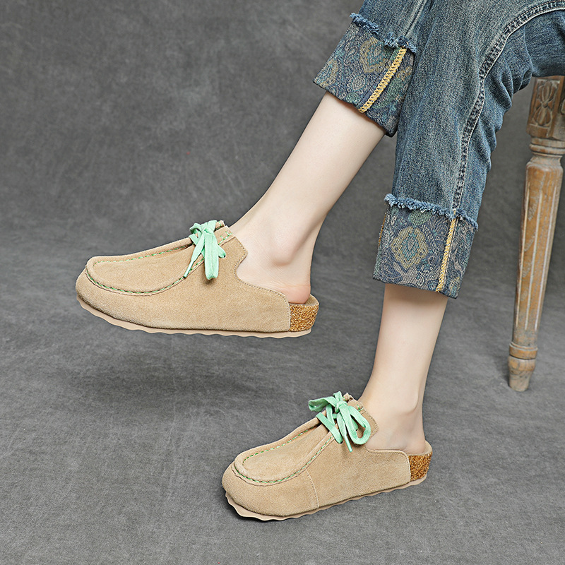 3cm Cow Suede Genuine Leather  - Ethnic Fashion Style 评论和价格