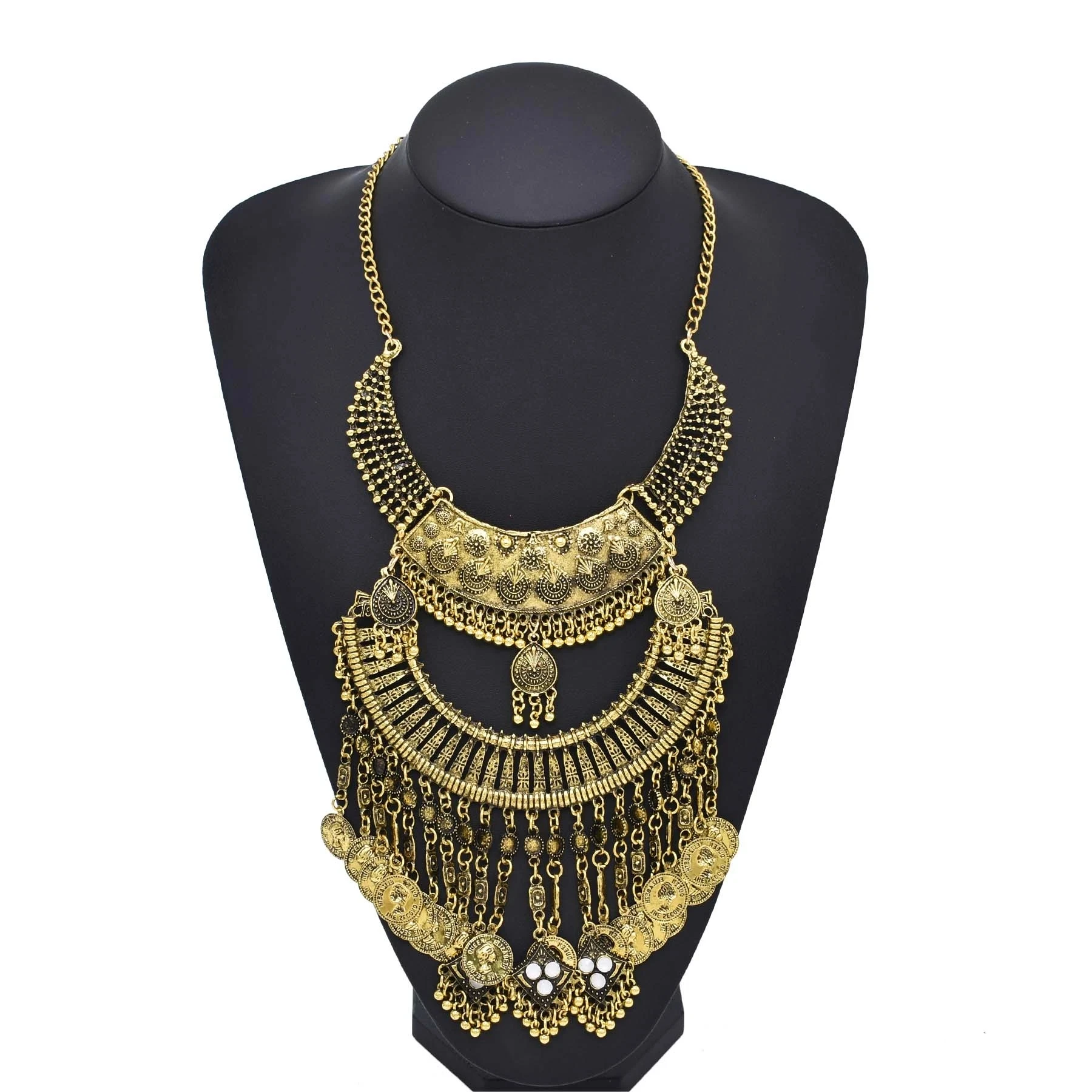 Retro Golden Gypsy Afghan Coin - Ethnic Fashion Pakistan 评论和价格