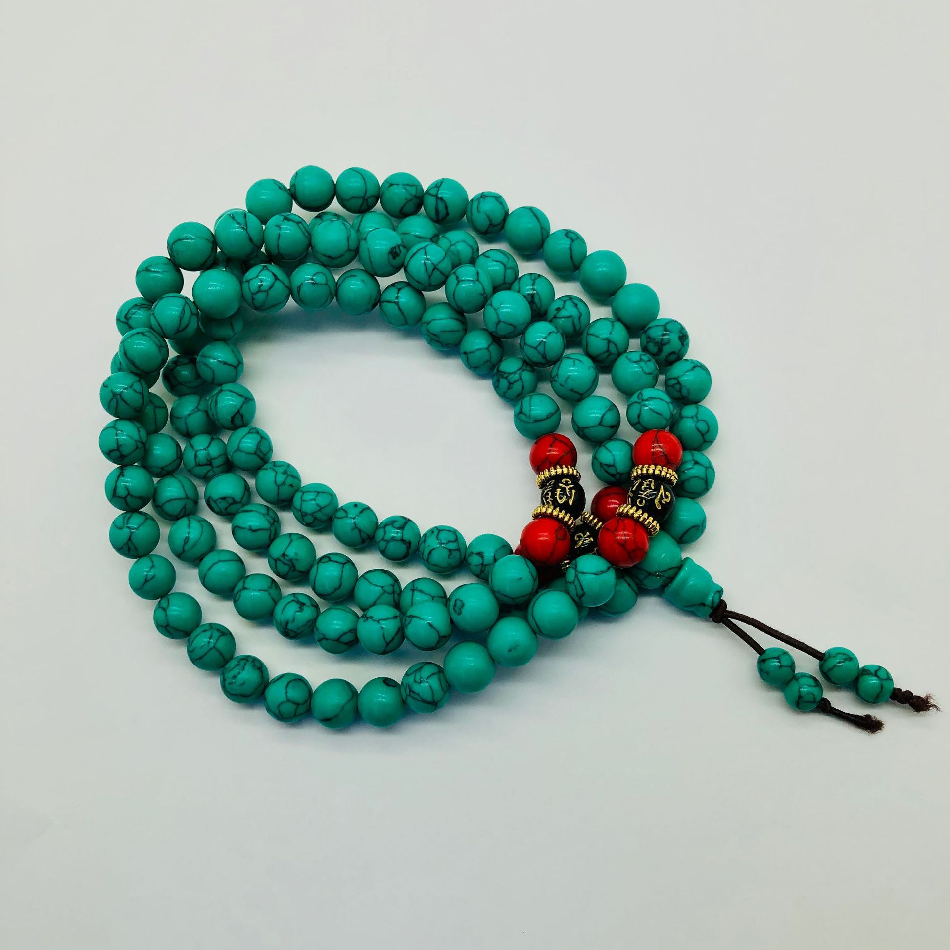 Turquoise long bracelet, natur - Ethnic Fashion Way 评论和价格