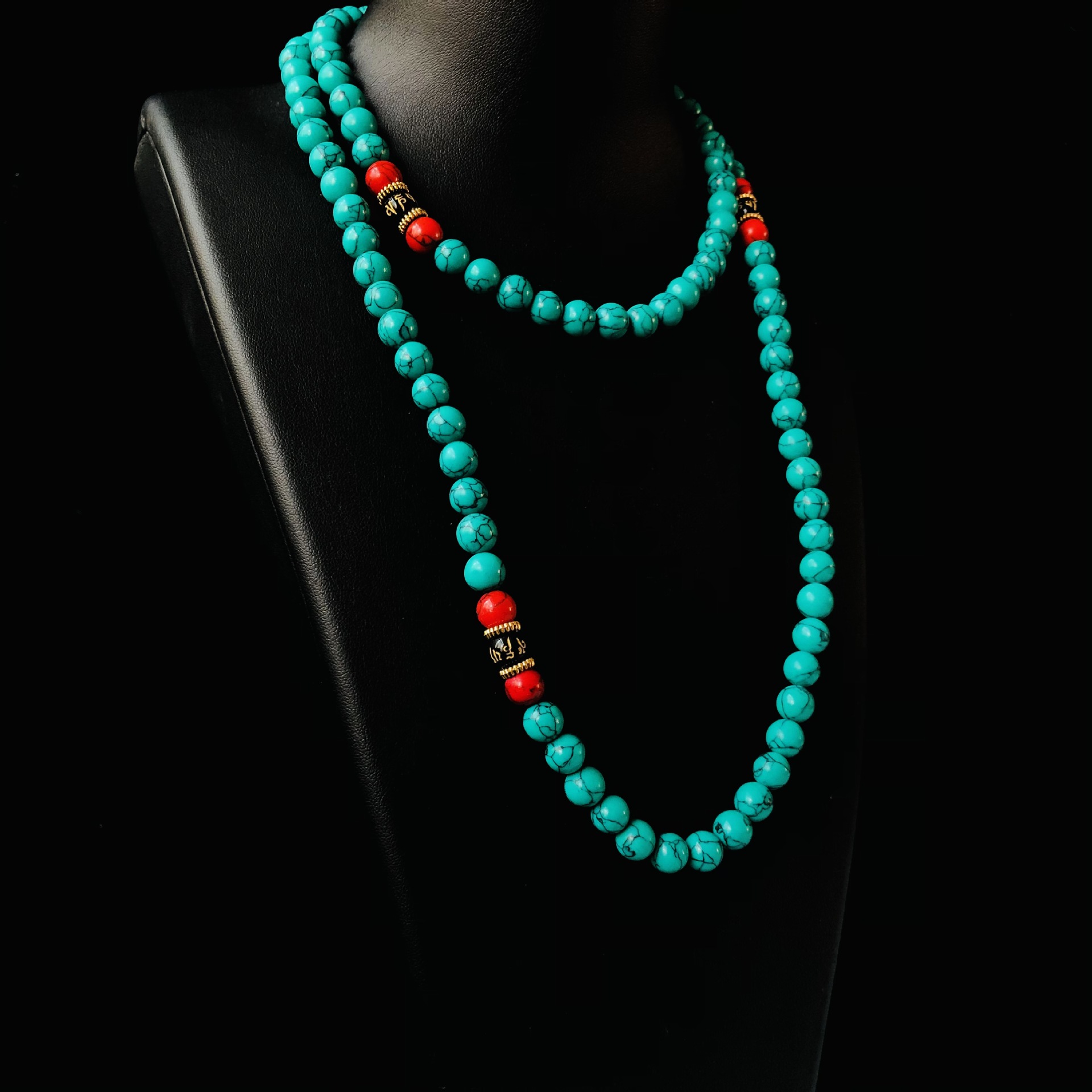 Turquoise long bracelet, natur - Ethnic Fashion Way 评论和价格
