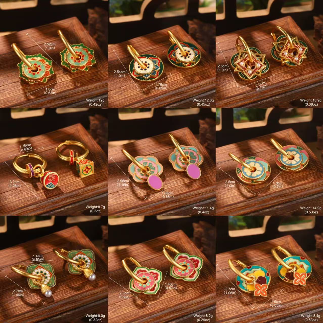 Ethnic Chinese Colorful Enamel - Ethnic Fashion Way 评论和价格